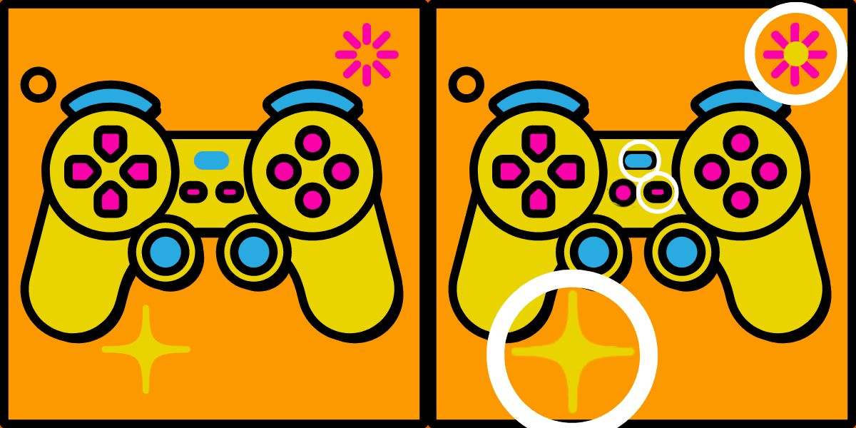 Sfida 'trova le differenze': riuscirai a scovare i 4 dettagli che cambiano in queste due immagini di controller da gioco in meno di 11 secondi?